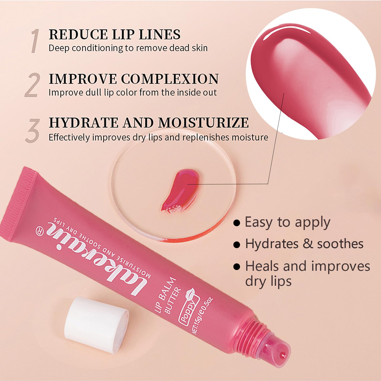 LuckNest lip-glow-oil shows a non-sticky shine with lasting moisture.