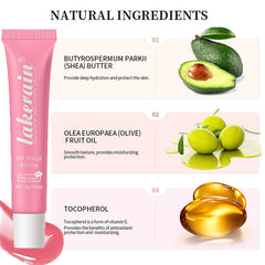 LuckNest nourishing formula lip balm highlights shea and cupuacu for moisturized lips.