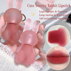LuckNest soft creamy lip clay texture on lips for smooth application