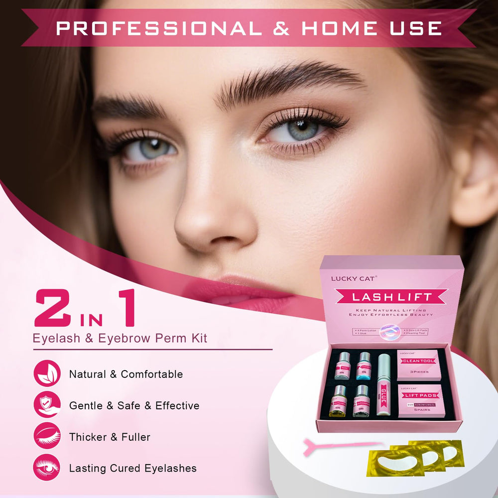 Lucky Cat Lash Lift Kit lash shields and rods ready for precise lifts