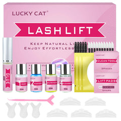 Lucky Cat Lash Lift Kit packaging showing all-in-one tools for at-home professional results