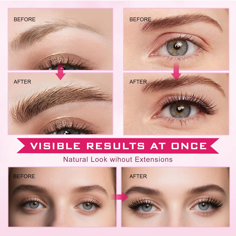 Lucky Cat Lash Lift Kit tools laid out for precise at-home perm