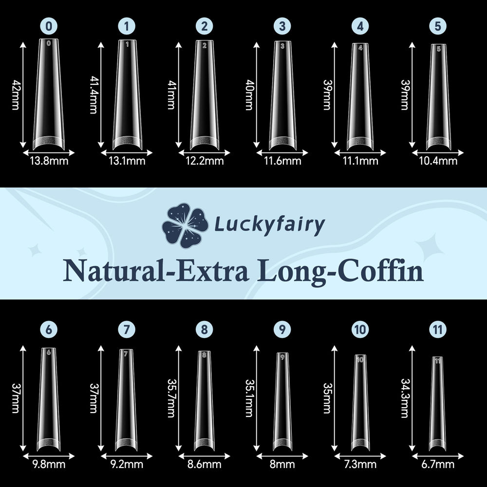Luckyfairy XXL length tips ideal for wedding or proms
