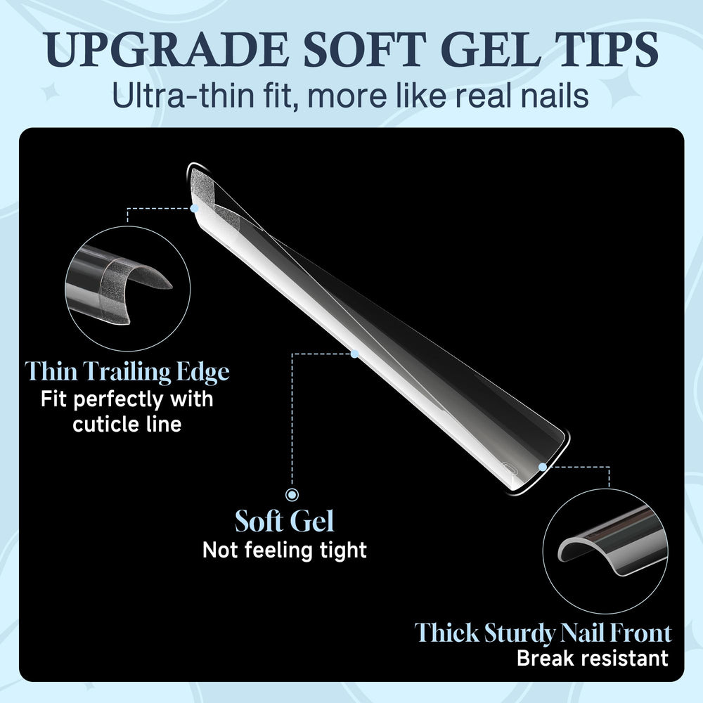 Luckyfairy nail tips fitting to the nail bed for natural wear and comfort