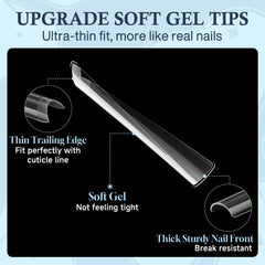 Luckyfairy nail tips fitting to the nail bed for natural wear and comfort