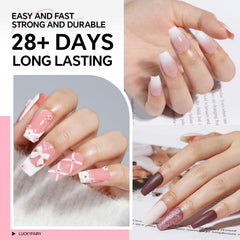 Luckyfairy clear glue applies a transparent, non-yellowing bond.