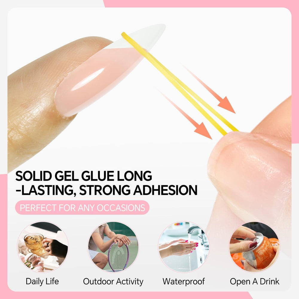 Luckyfairy precision-tip bottle shows 0.5mm nozzle for controlled application.