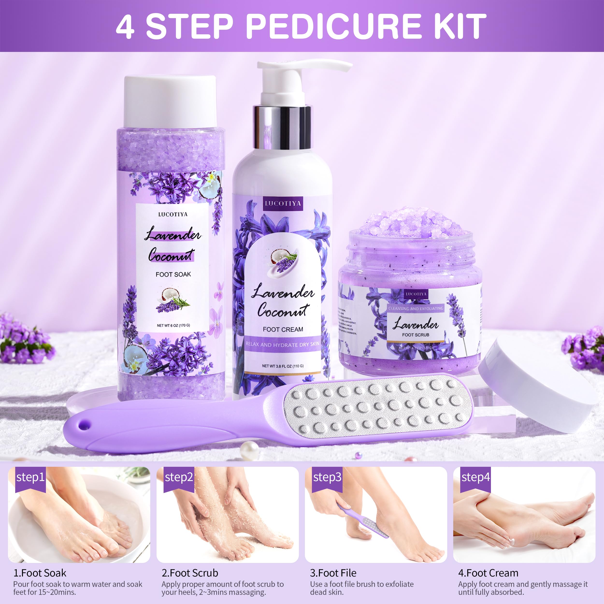 Lucotiya 4-in-1 spa kit for at-home pedicure routines
