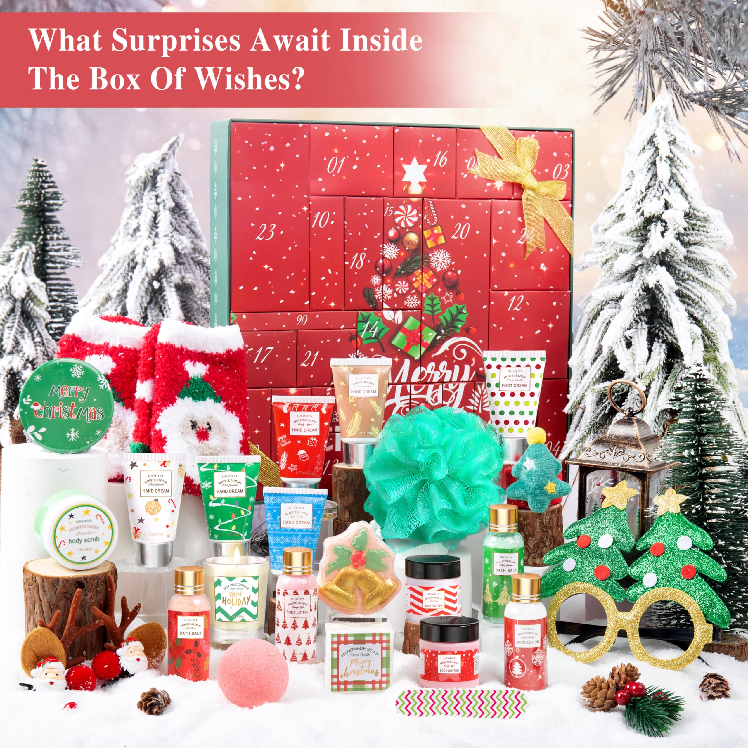 LUCOTIYA Advent Calendar countdown gift image showing festive unboxing anticipation.
