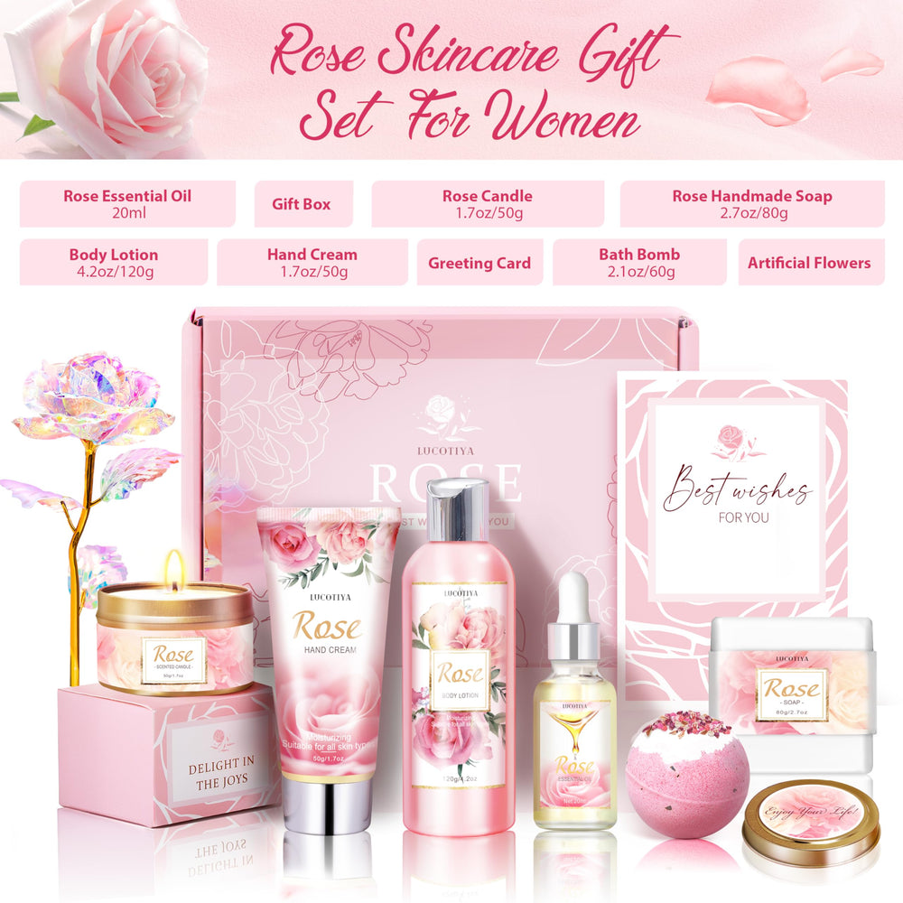 Lucotiya bath bomb releases rose fragrance for a soothing soak