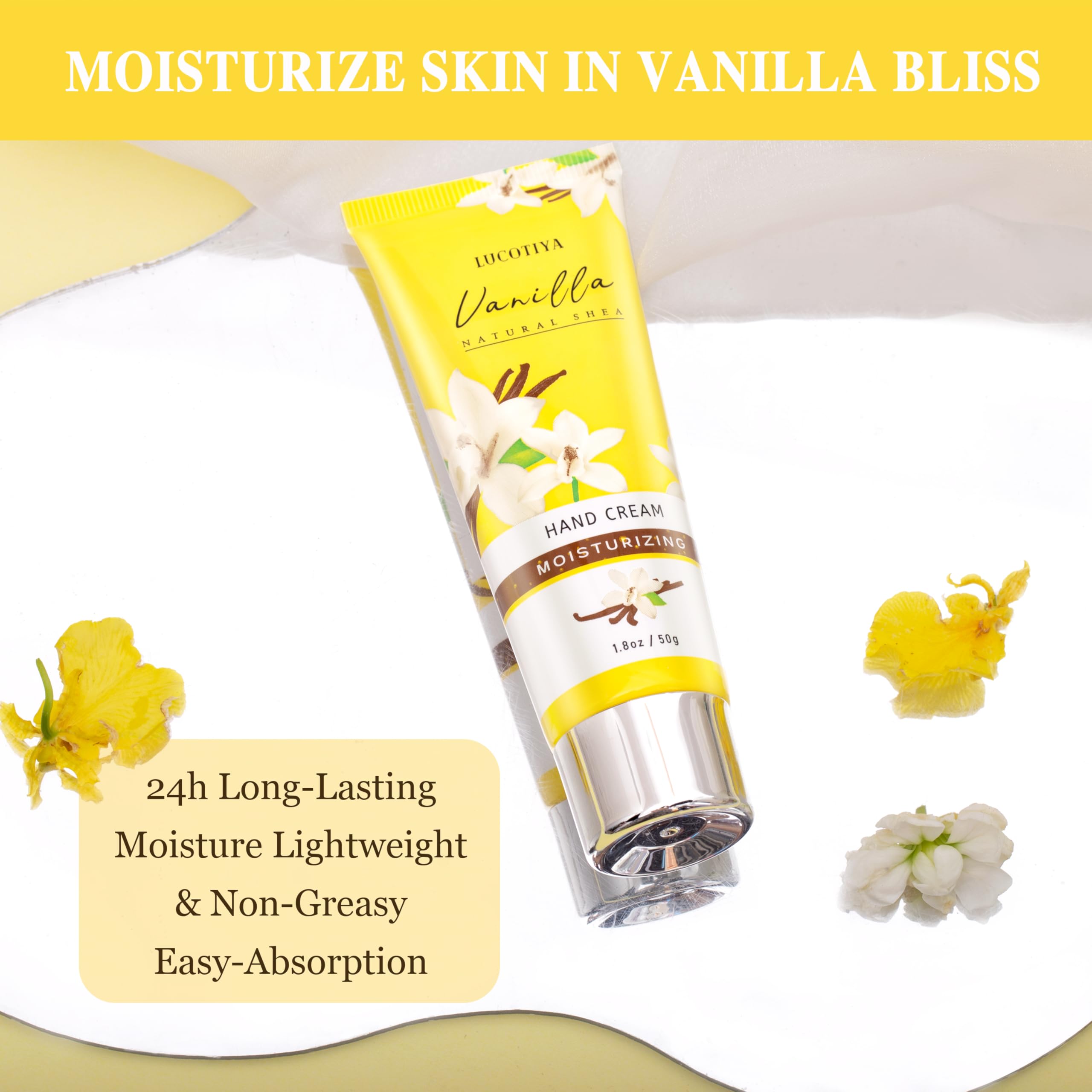 LUCOTIYA body lotion nourishes and softens skin.