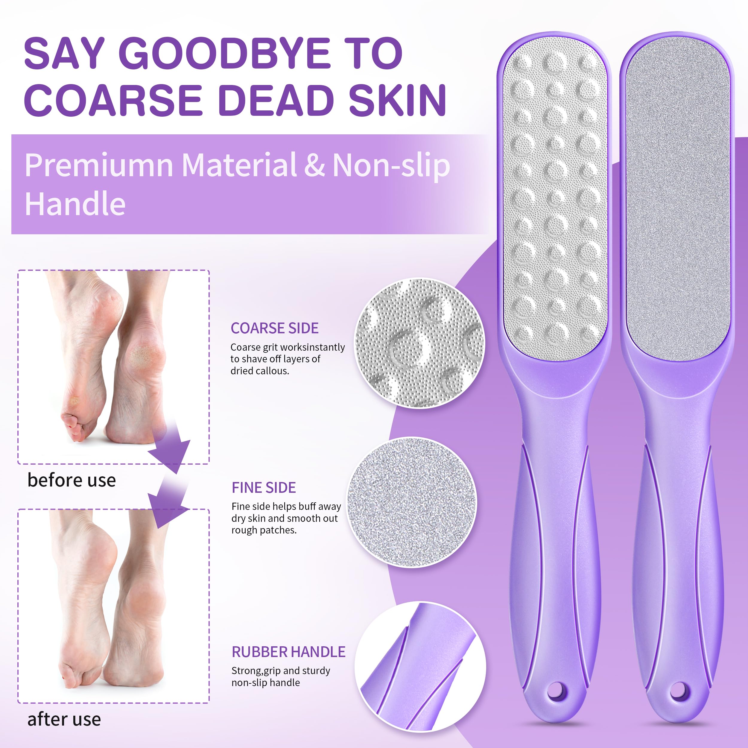 Lucotiya foot file provides fast callus reduction and soft skin