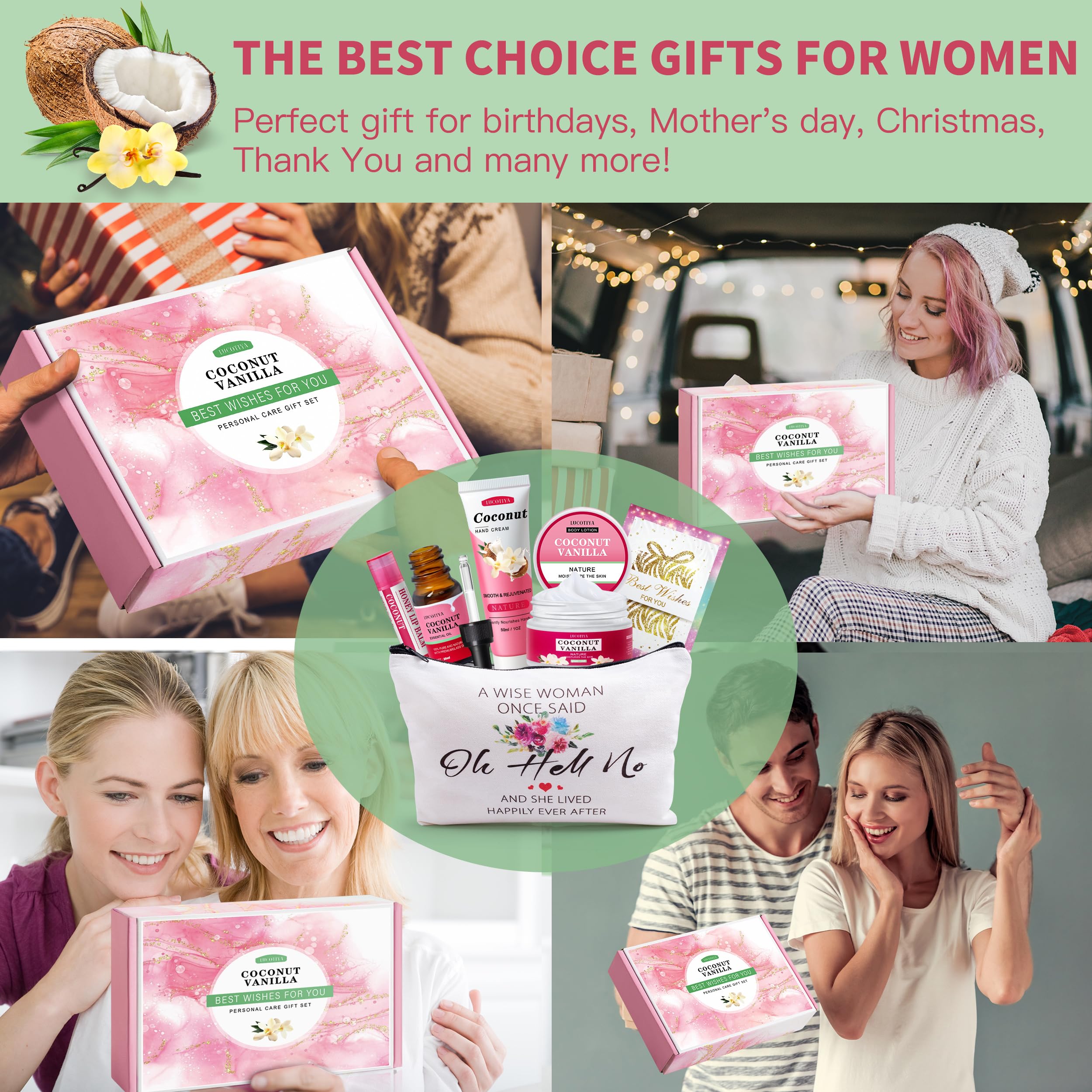 Lucotiya hand cream vanilla coconut travel size for on-the-go care.