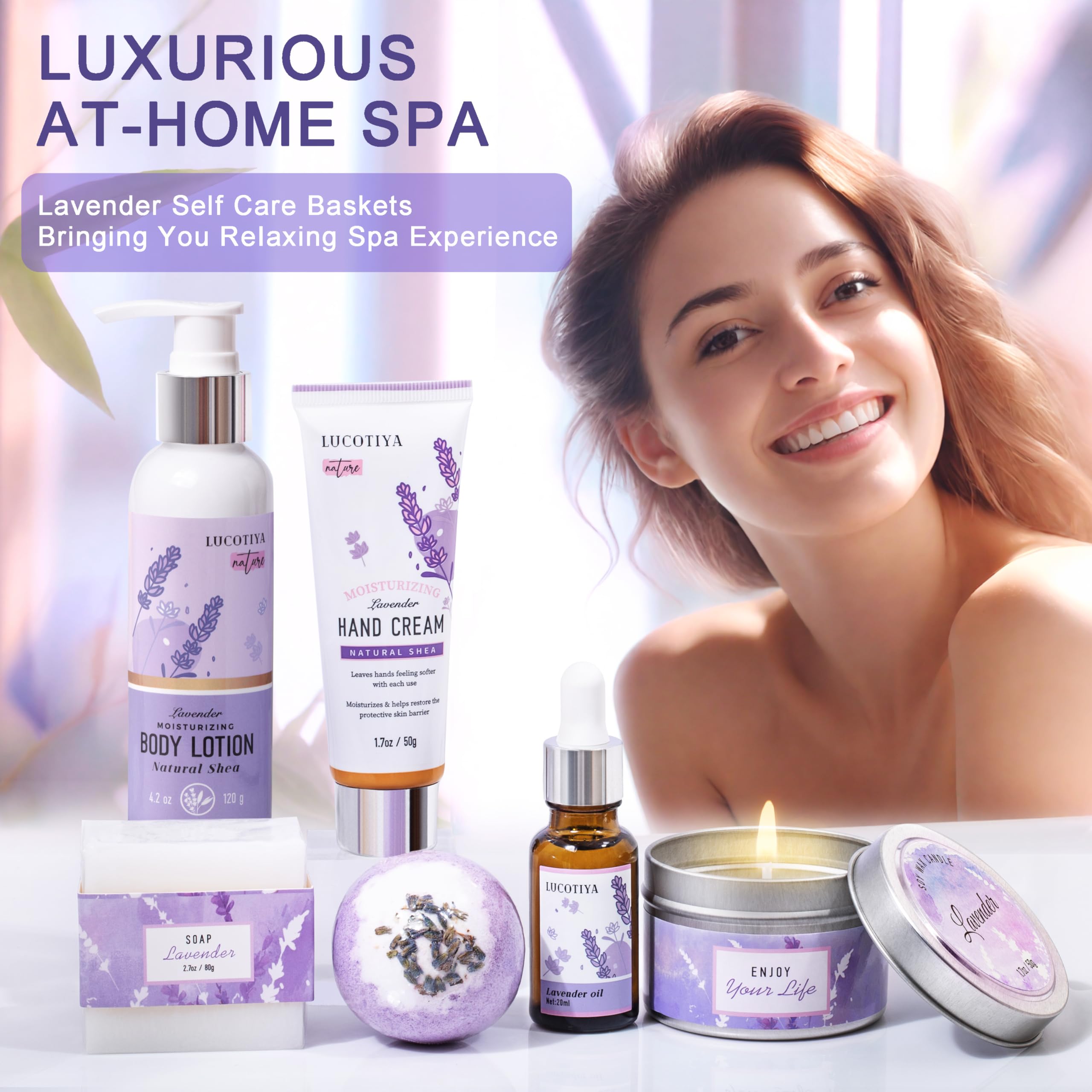 LUCOTIYA Lavender Handmade Soap lathers softly while moisturizing.