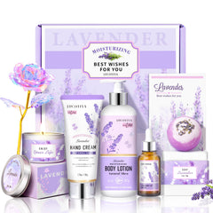 LUCOTIYA Lavender Spa Body Lotion provides deep moisture for dry skin.