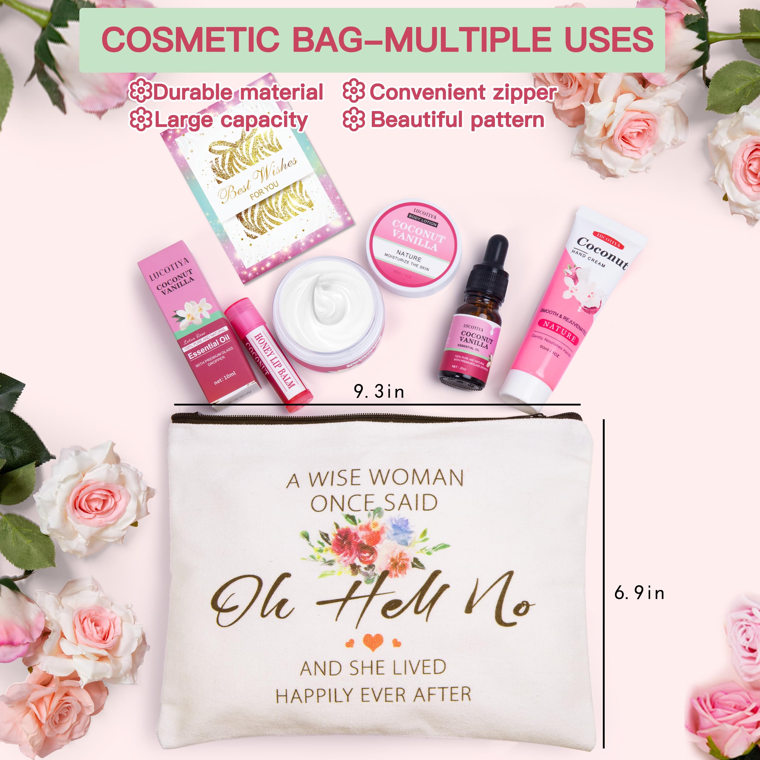 Lucotiya spa gift set travel bag ready for gifting and pampering.
