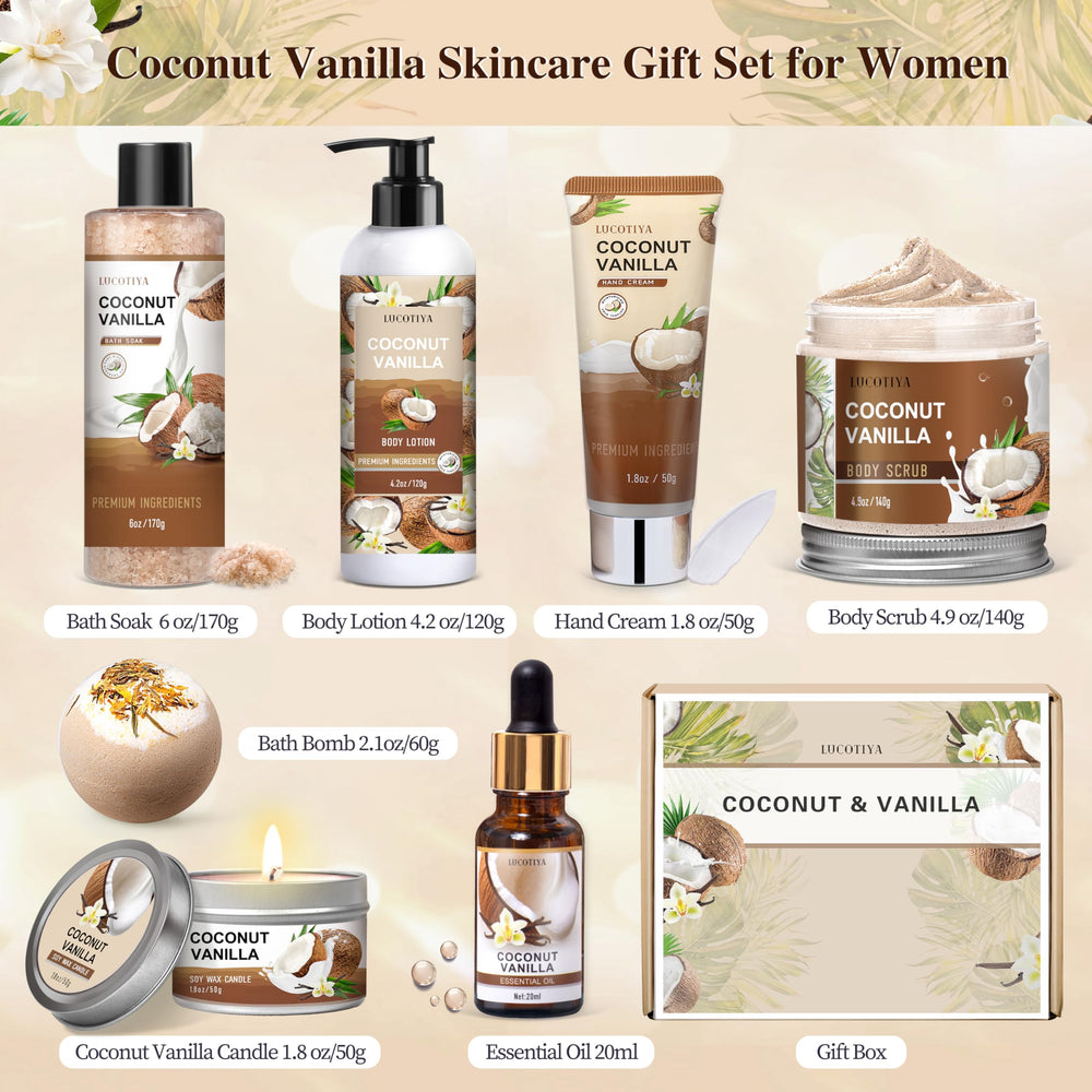 LUCOTIYA Vanilla Coconut Body Lotion smooths and nourishes dry skin daily