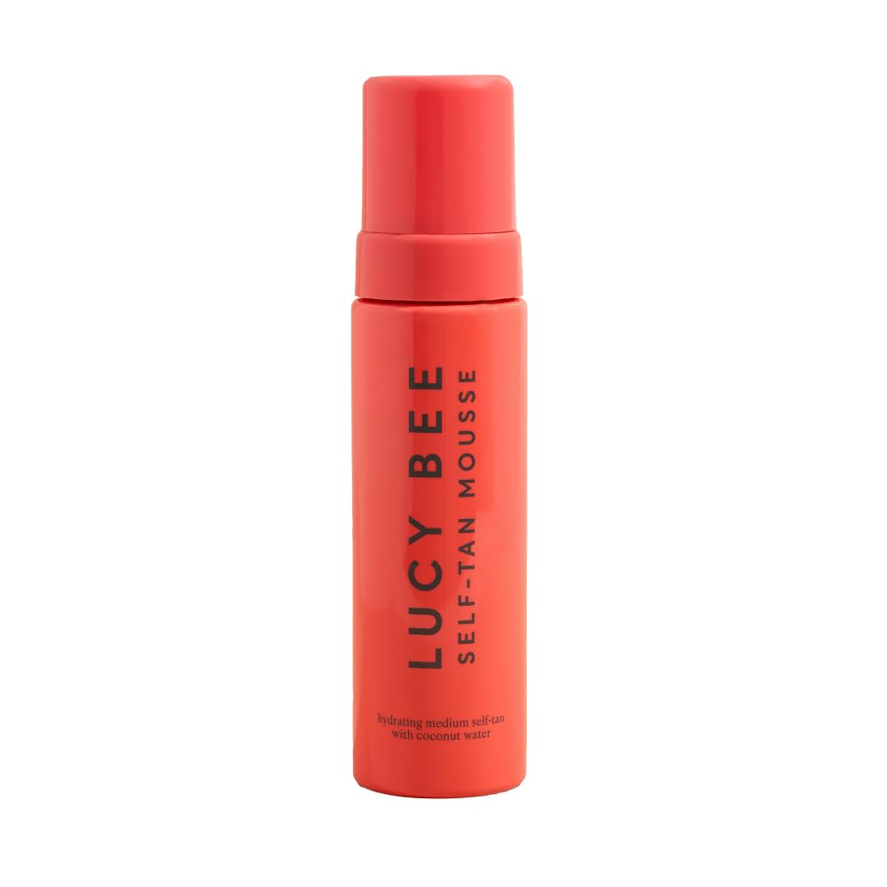 Lucy Bee Self Tan Mousse bottle front for easy home tanning