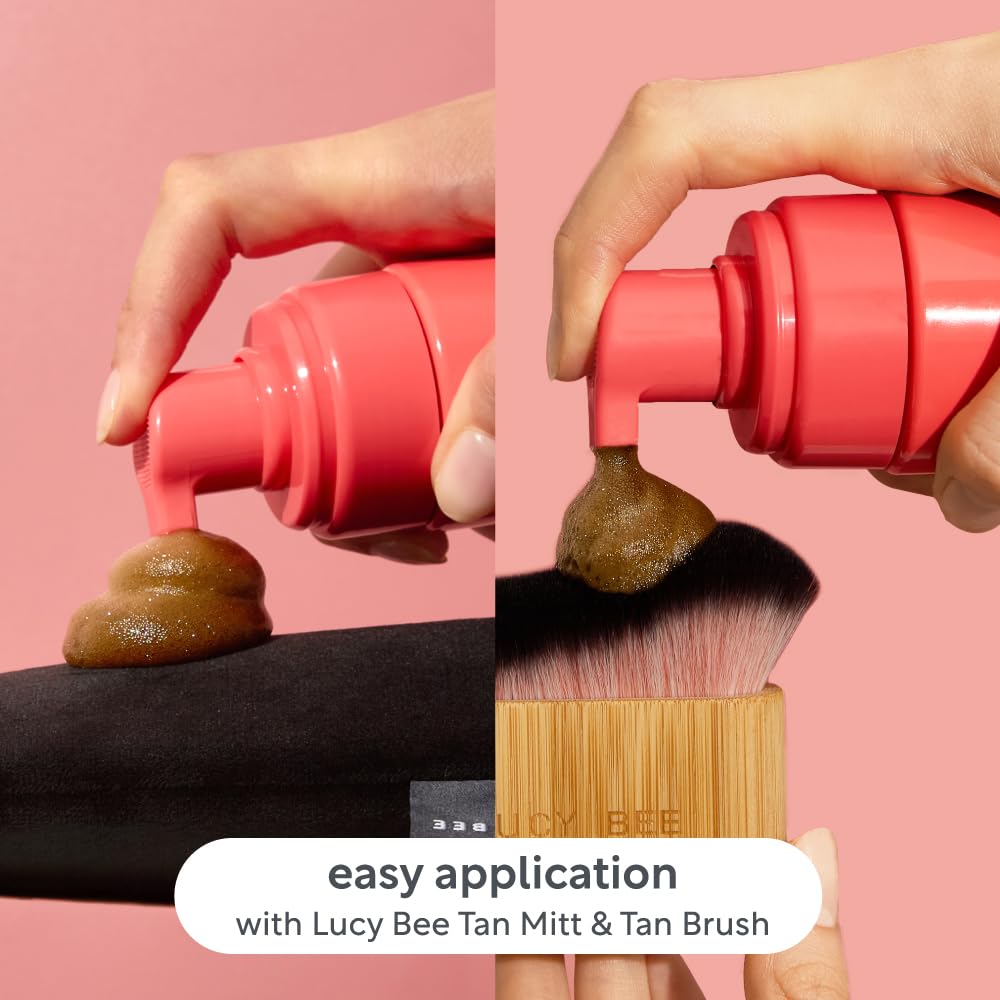 Quick-drying formula visible in two hours with Lucy Bee Self Tan