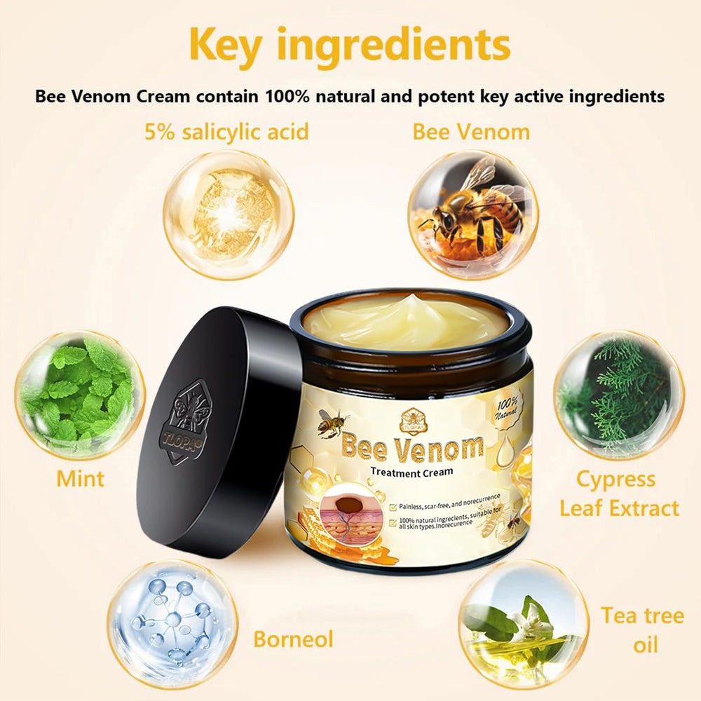 Luhaka Bee Venom Cream texture swatch emphasizing deep hydration.