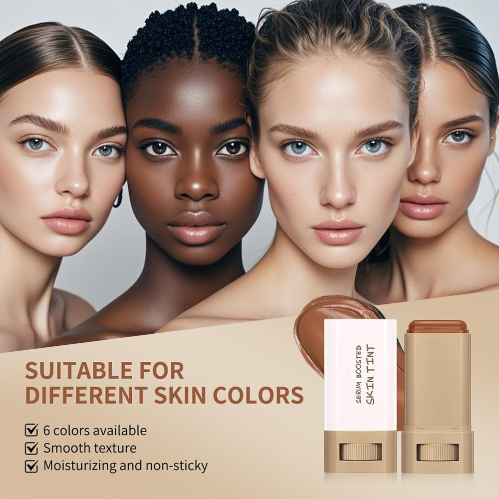 Lulesi Beauty Balm Serum solid formula closeup shows melt-in texture for seamless blending.