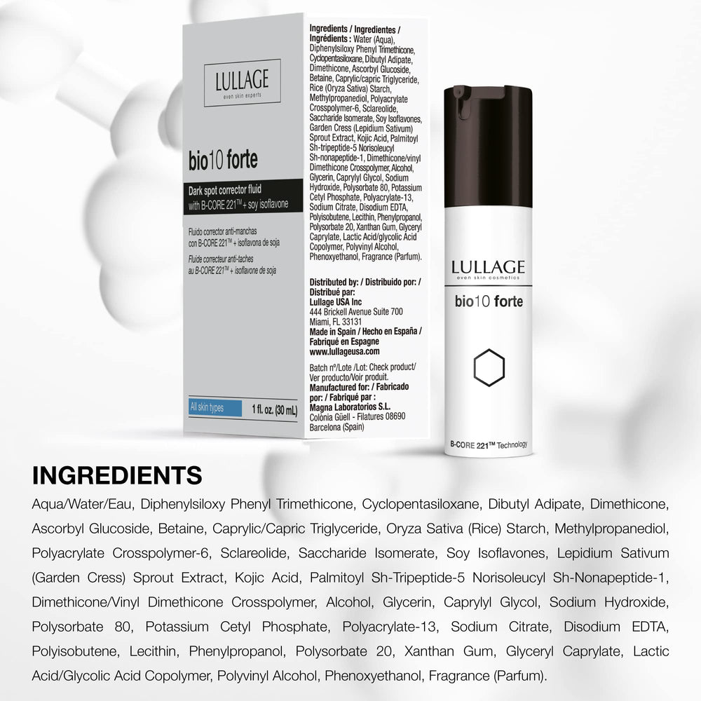 LULLAGE bio10 forte all-skin-types support is suitable for sensitive skin.