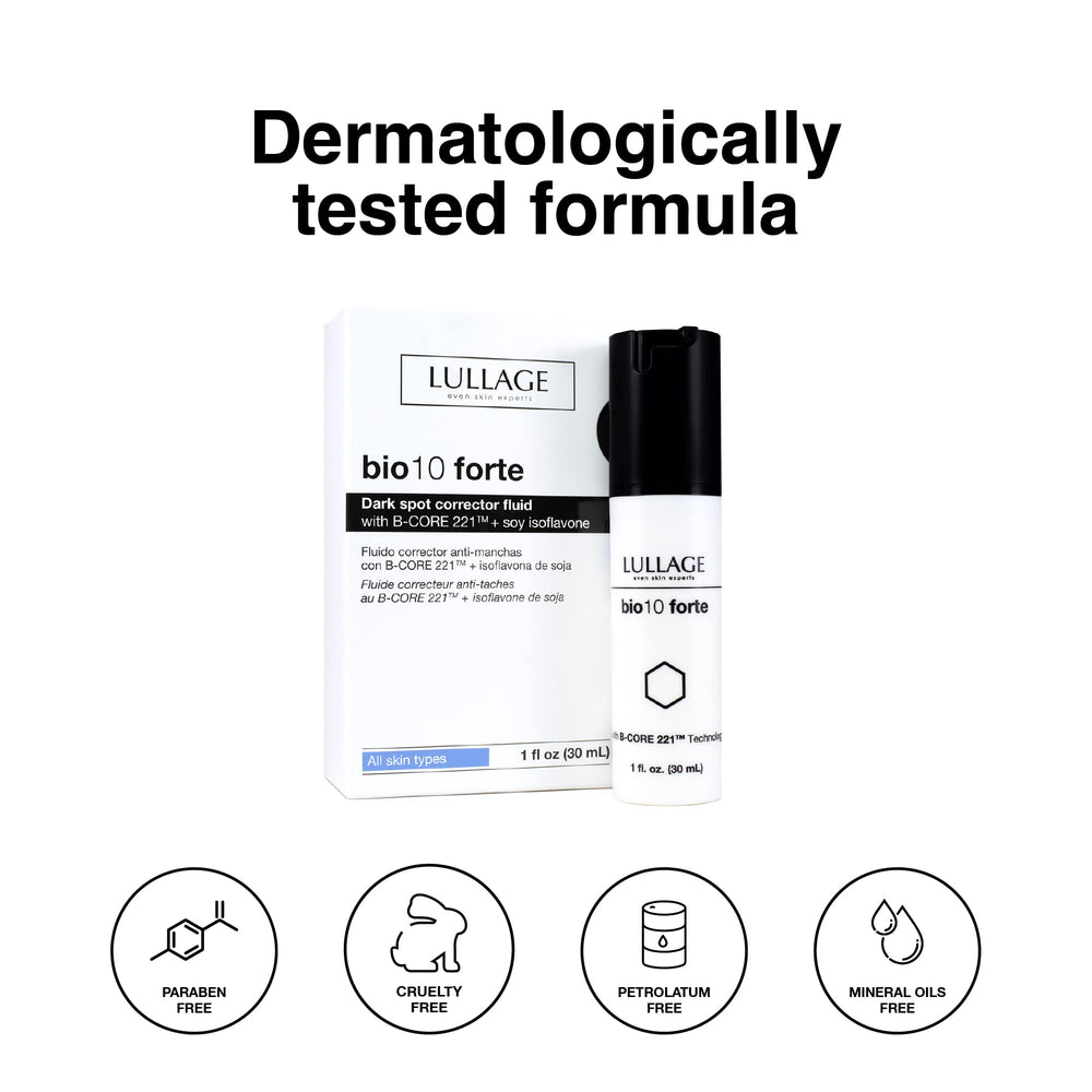 LULLAGE bio10 forte fast-absorbing texture absorbs quickly without heaviness.