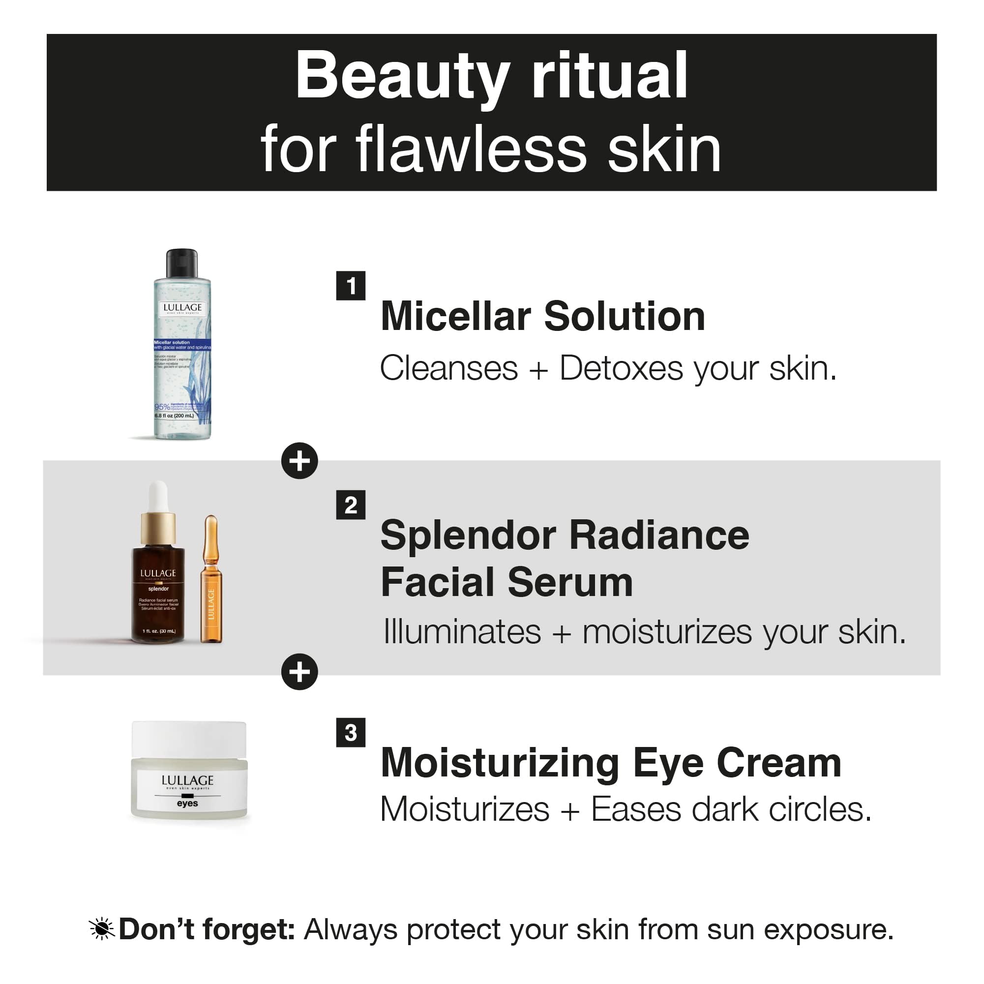 LULLAGE Eye Cream delivers a silky, non-greasy finish for daily wear.
