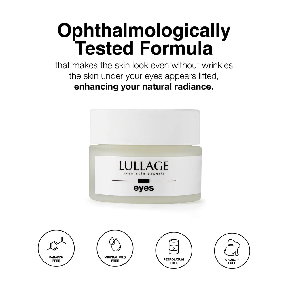 LULLAGE Eye Cream is ophthalmologist-tested and fragrance-free for sensitive skin.