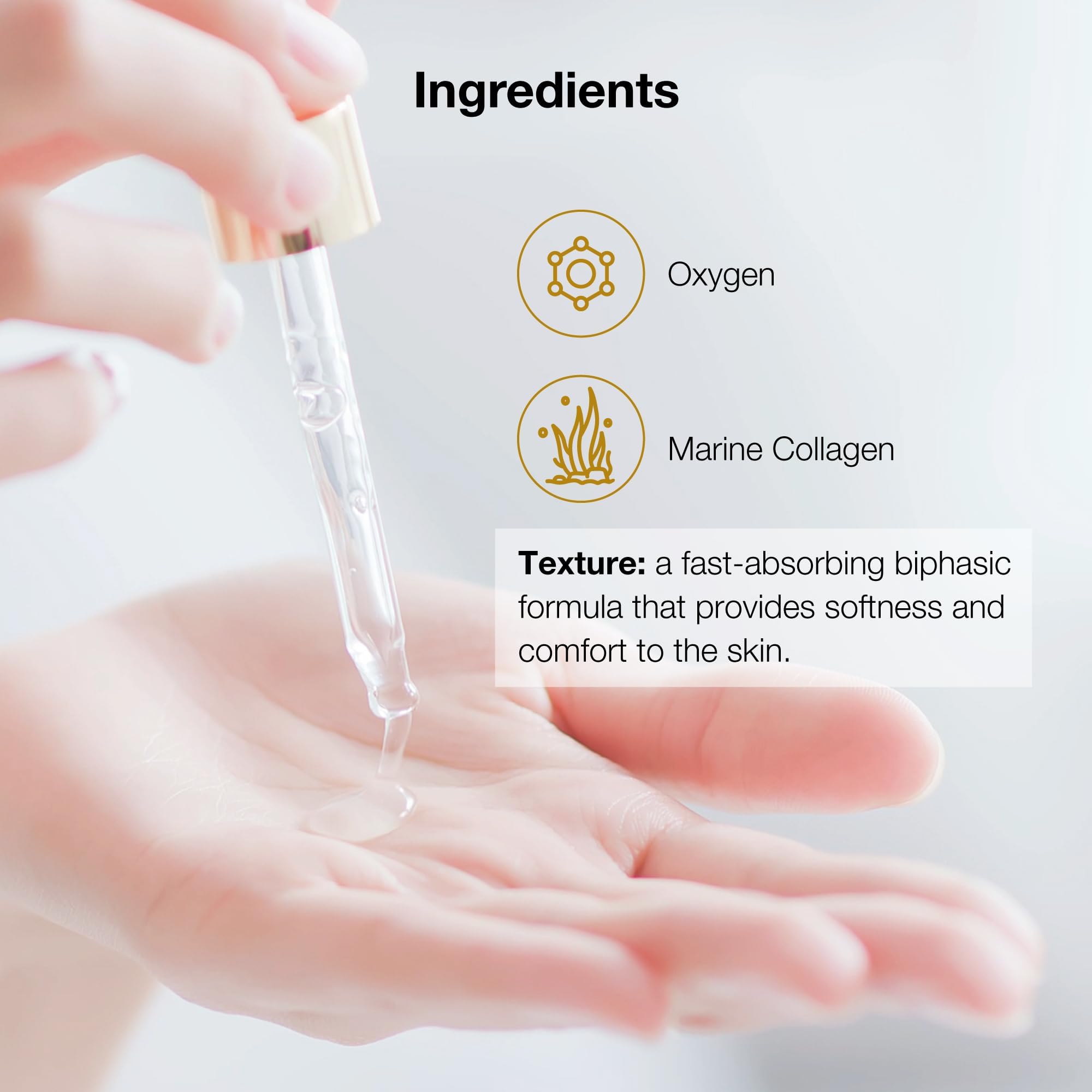 LULLAGE Splendor droplet-application illustrates easy layering in daily skincare.