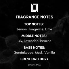 Lulu Candles Lemon & Vanilla Bean lotion texture close-up showing quick absorption