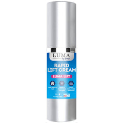 Luma By Laura Instant Eye Cream bottle showing compact packaging and premium design for quick tightening.