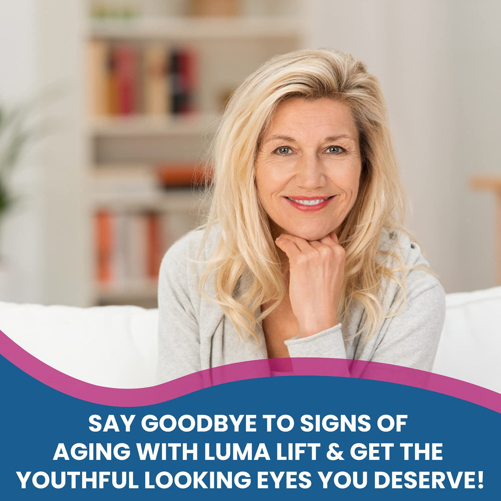 60-second lift demonstration with Luma By Laura instant eye cream.