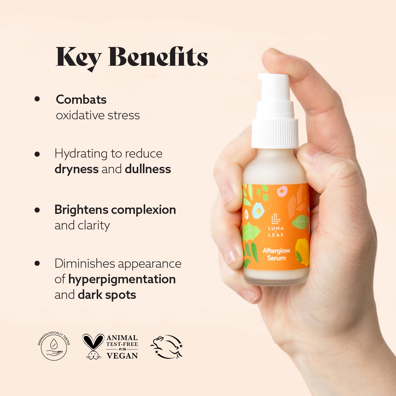 LUMA & LEAF day and night skincare routine featuring the serum