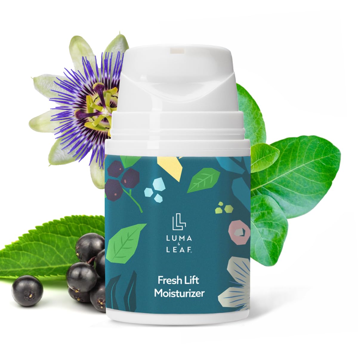 LUMA & LEAF Fresh Lift Peptide Moisturizer tube boosts hydration for a smooth, radiant complexion.