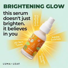 LUMA & LEAF serum being applied on the hand for easy use