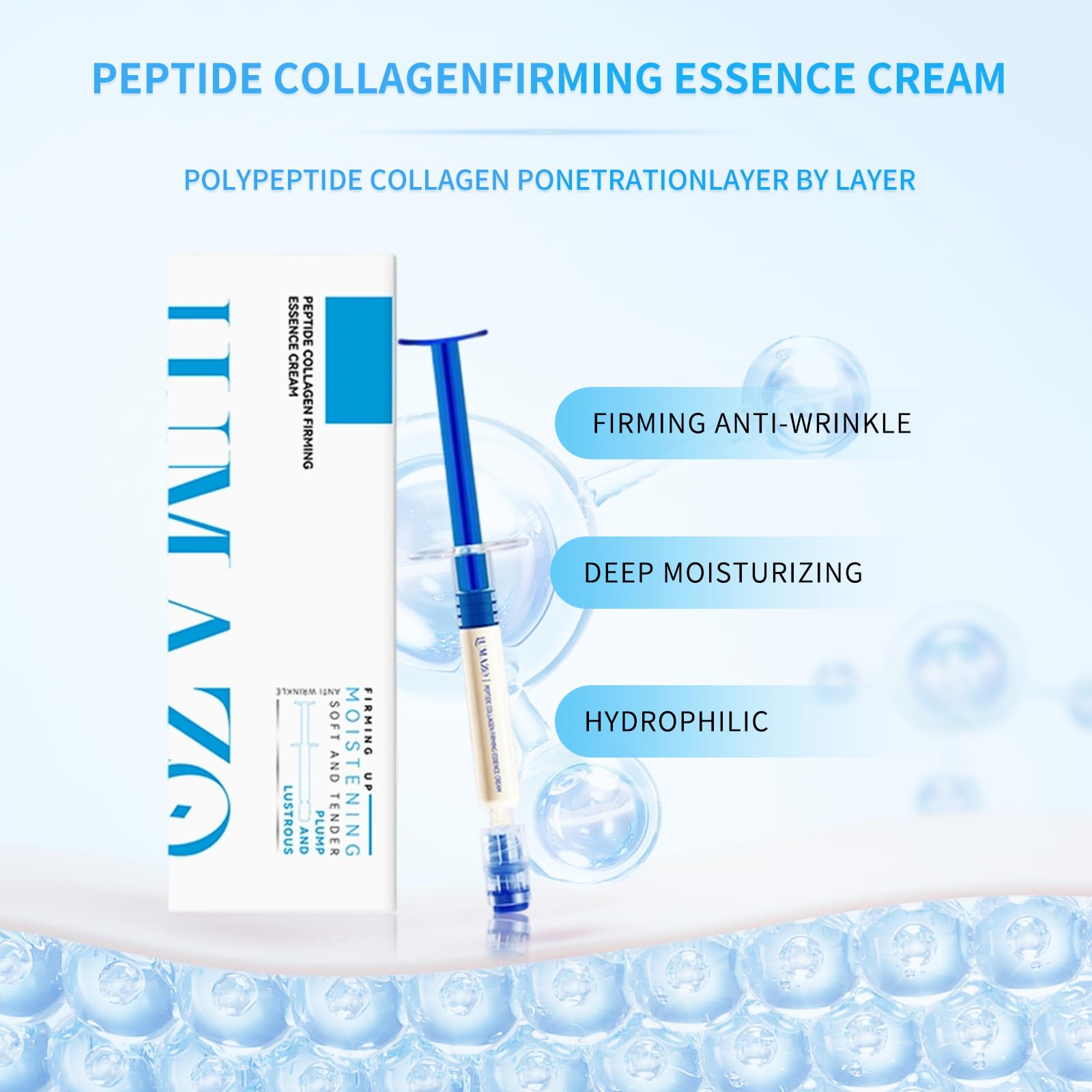 LUMAZO cream suitable for all skin types shown with diverse skin samples.