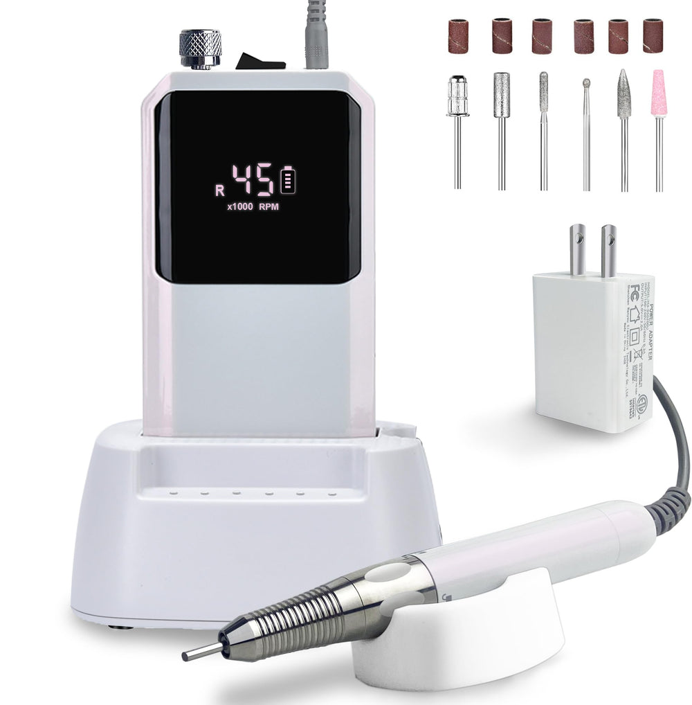 Lumcrissy nail drill with cordless brushless motor for smooth, vibration-free polishing.