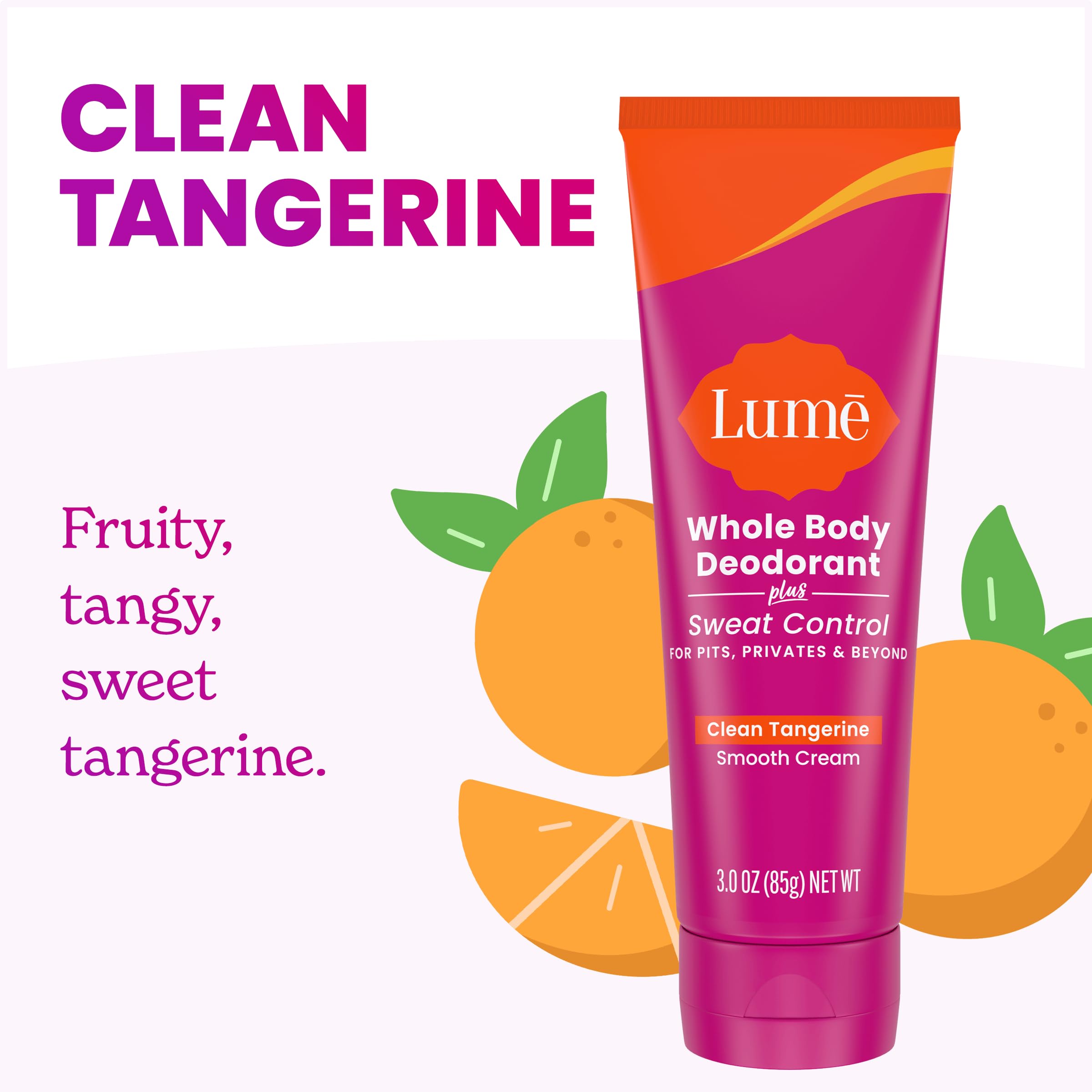 Lume 72-hour odor and sweat control claim highlights long-lasting protection.