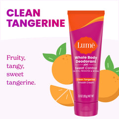 Lume 72-hour odor and sweat control claim highlights long-lasting protection.