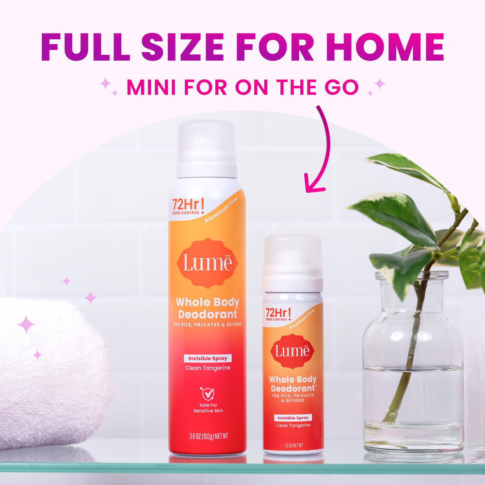 Lume 72-Hour Odor Control badge suggests long-lasting protection.