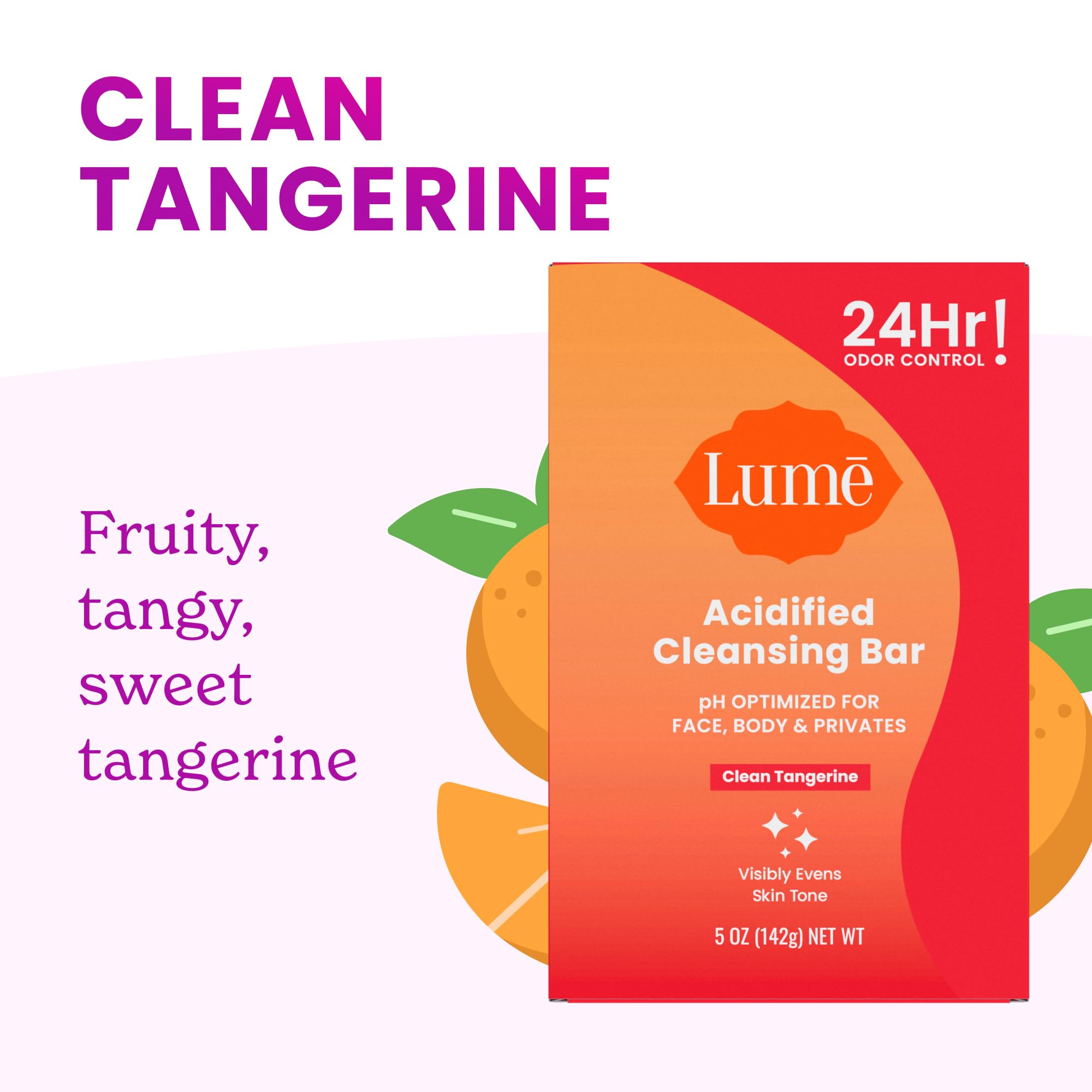 Lume Acidified Bar Unscented lather delivers smooth cleansing without fragrance