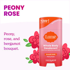 Lume aluminum-free baking soda-free label on packaging.