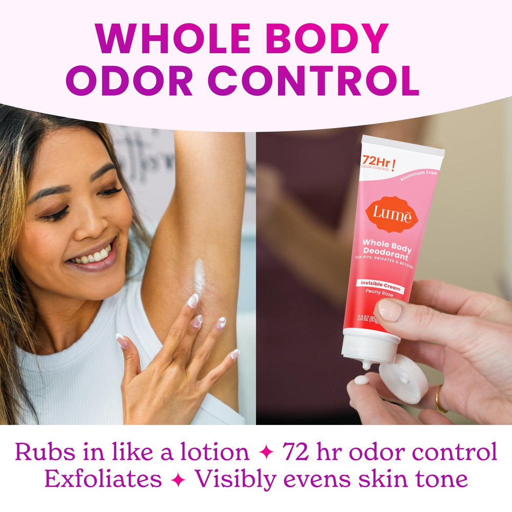 Bundle includes cream and solid for versatile daily odor control