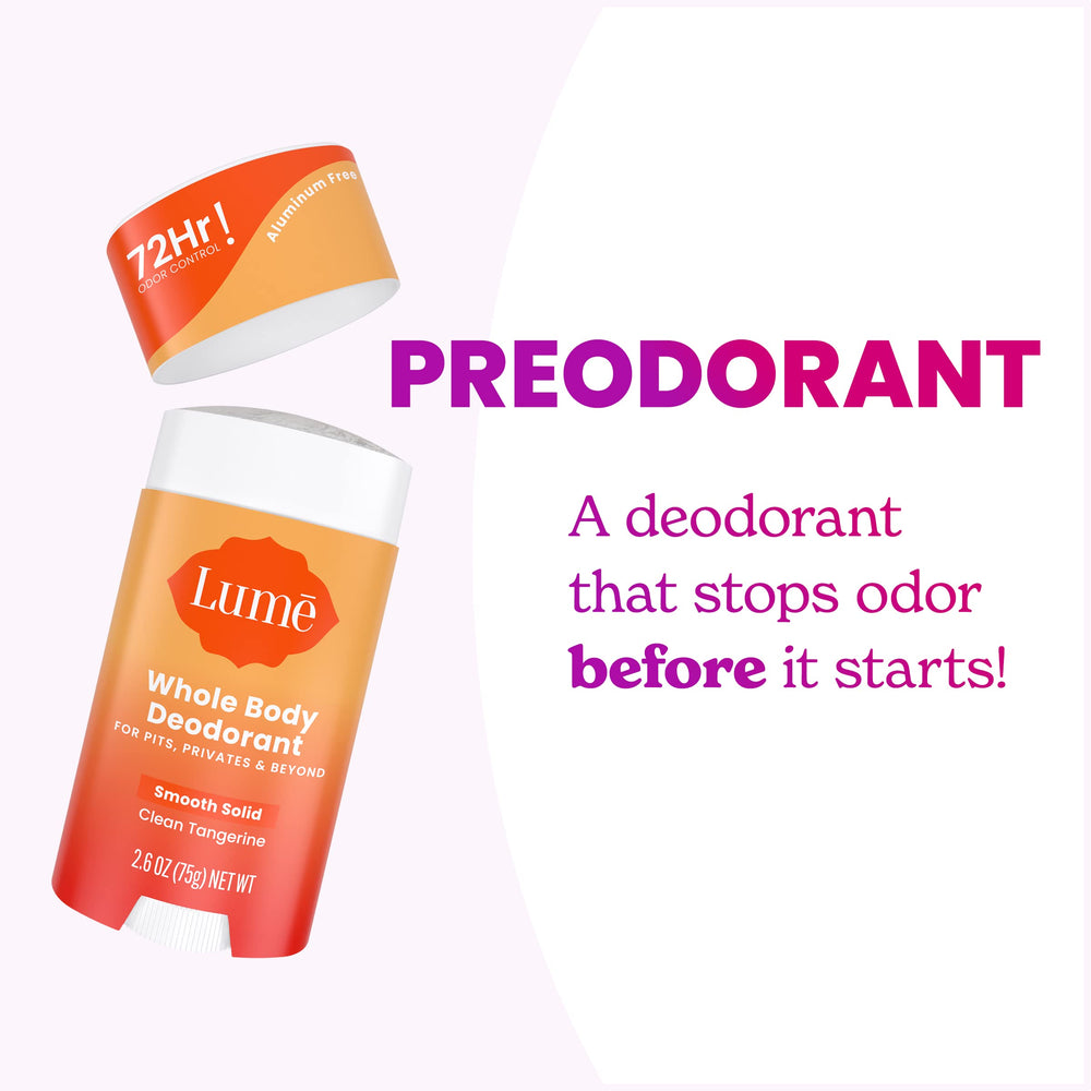 Lume Clean Tangerine scent delivers a bright citrus clean