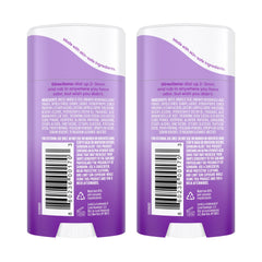 Lume Lavender Sage deodorant cream stick, side profile, compact two-pack packaging.
