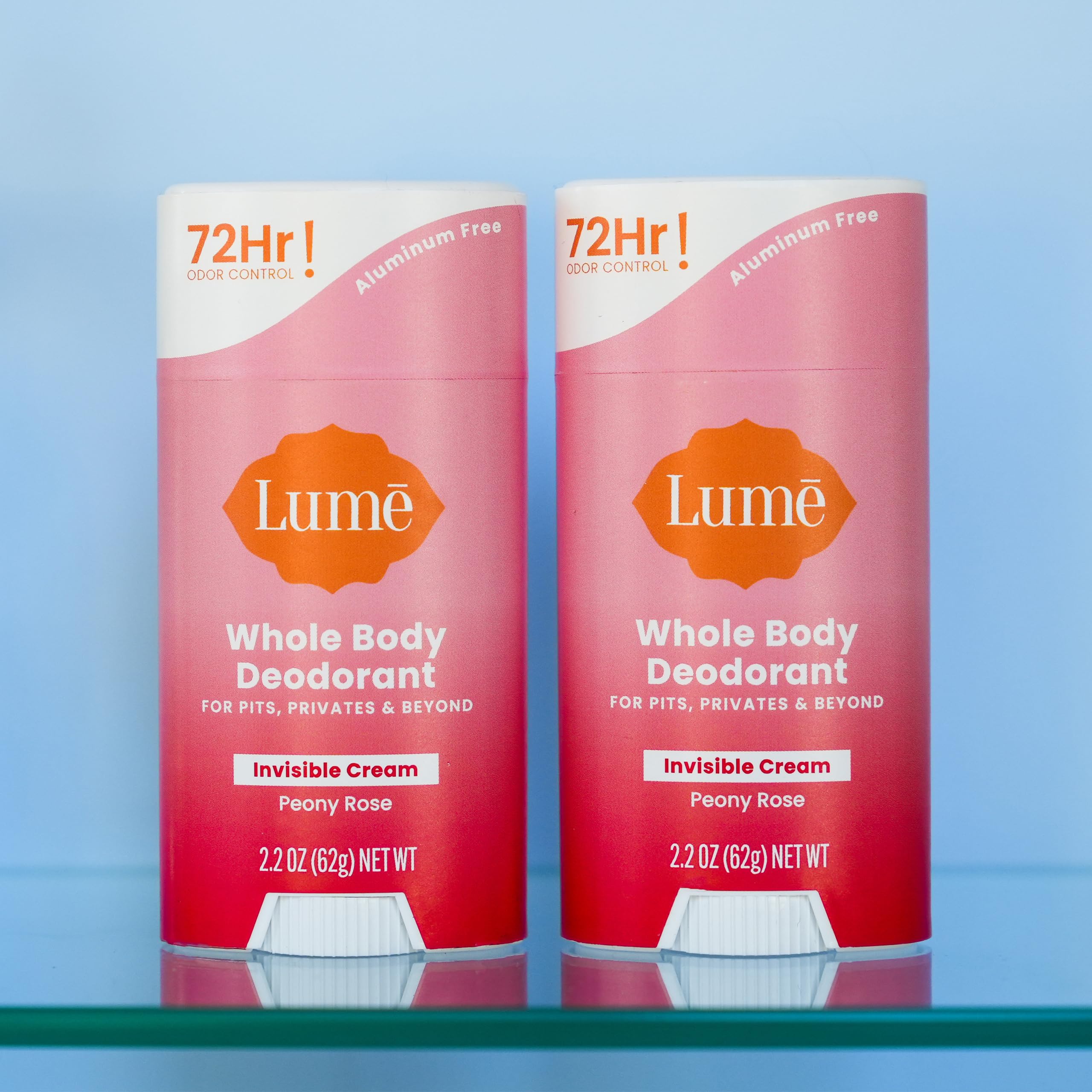 Lume Deodorant Cream Stick skin-safe use on delicate areas.