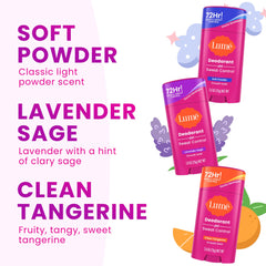 Lume Deodorant Plus Clean Tangerine application demonstrates easy glide