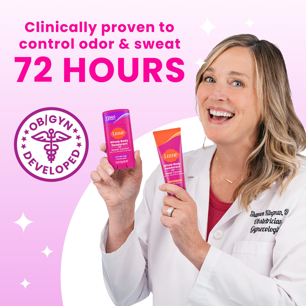 Clean Tangerine scent on Lume Deodorant Plus Sweat Control