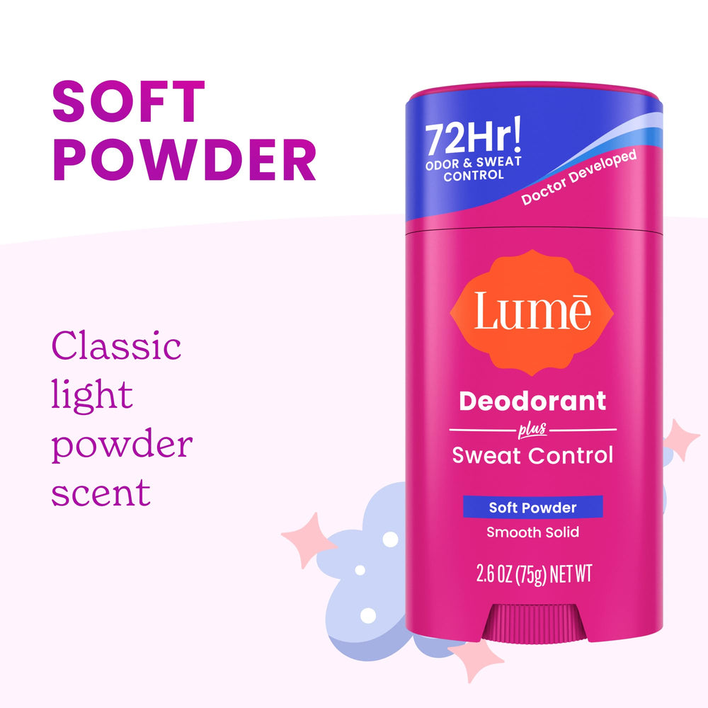 Lume Deodorant Plus Sweat Control Mandelic Acid odor-prevention action